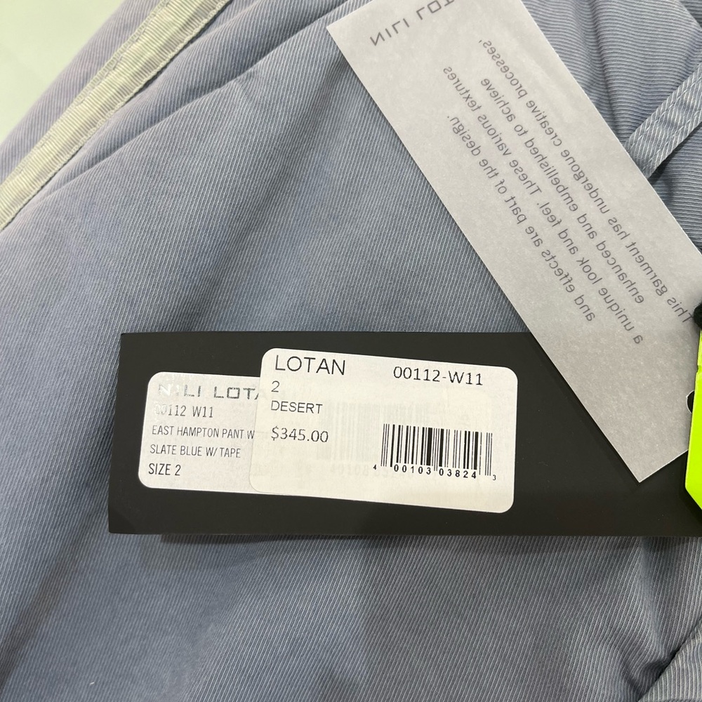 Nili Lotan Sky Blue Chinos with Side Stripes - Picture 5 of 5